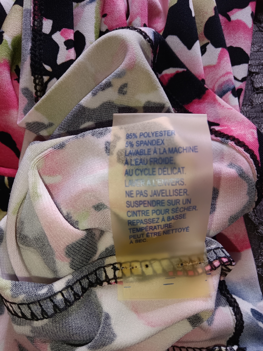 Peter Nygard Pink Floral Tie-Neck Camisole - Picture 4 of 4